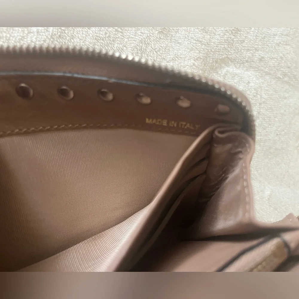 Valentino Garavani Rock Stud Pink Wallet with Gold Studs EUC - Picture 9 of 16